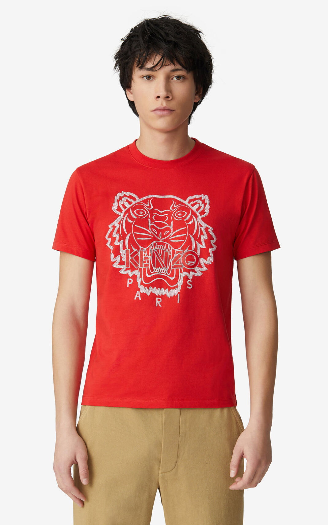 Kenzo T shirts Herre Rod Kenzo Outlet Kenzo Tiger